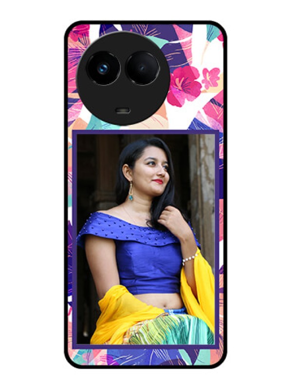 Custom Realme 11 5G Custom Glass Mobile Case - Abstract Floral Design