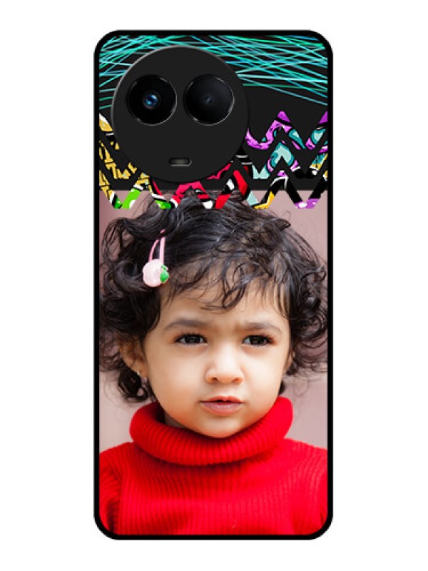 Custom Realme 11 5G Personalized Glass Phone Case - Neon Abstract Design