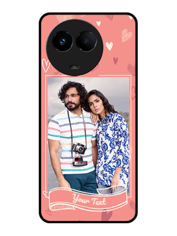 Custom Realme 11 5G Custom Glass Phone Case - Love doodle art Design