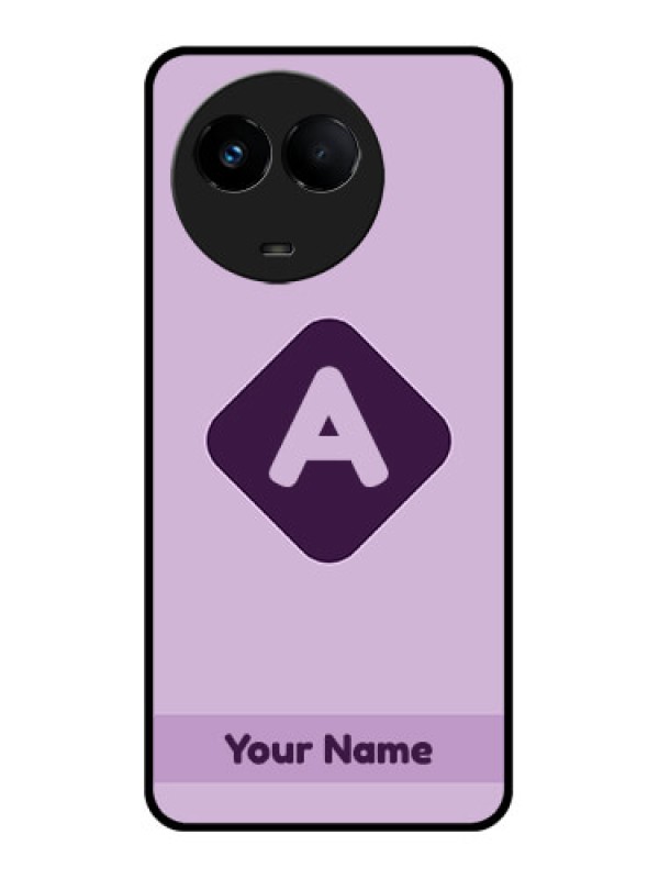 Custom Realme 11 5G Custom Glass Mobile Case - Custom Letter in curved badge Design