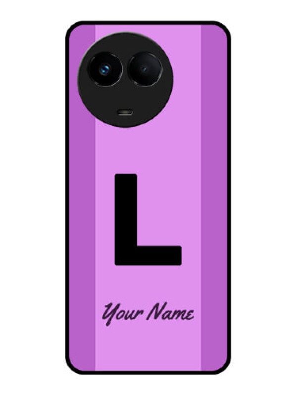 Custom Realme 11 5G Custom Glass Phone Case - Tricolor custom text Design