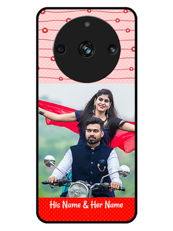 Custom Realme 11 Pro 5G Personalized Glass Phone Case - Red Pattern Case Design