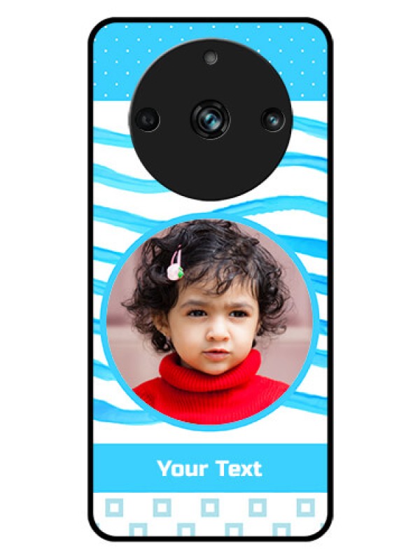 Custom Realme 11 Pro 5G Custom Glass Phone Case - Simple Blue Case Design