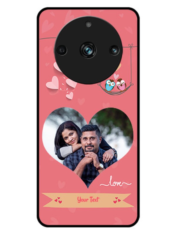 Custom Realme 11 Pro 5G Personalized Glass Phone Case - Peach Color Love Design