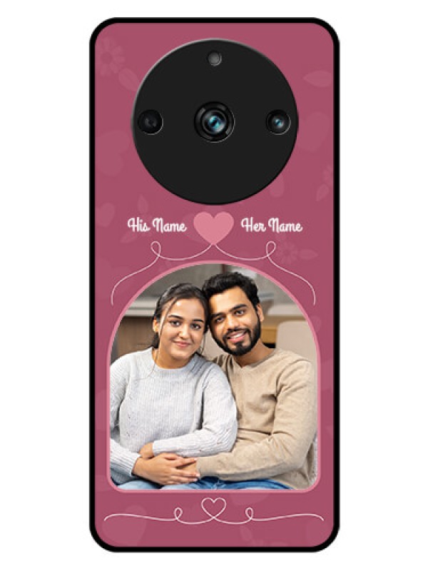 Custom Realme 11 Pro 5G Photo Printing on Glass Case - Love Floral Design