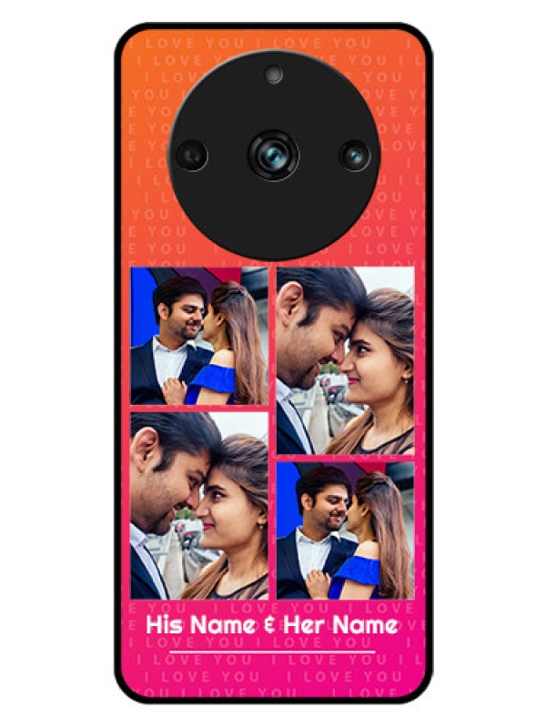 Custom Realme 11 Pro 5G Custom Glass Phone Case - I Love You Pink Design