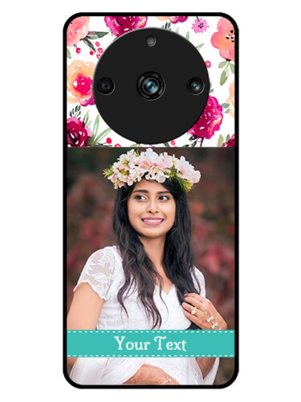 Custom Realme 11 Pro 5G Custom Glass Phone Case - Watercolor Floral Design