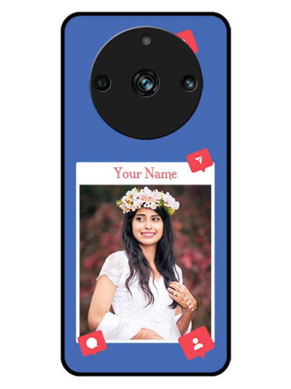Custom Realme 11 Pro 5G Custom Glass Phone Case - Like Share And Comment Design