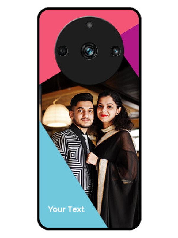 Custom Realme 11 Pro 5G Custom Glass Mobile Case - Stacked Triple colour Design