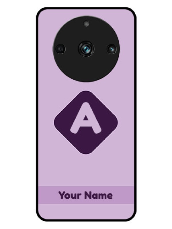 Custom Realme 11 Pro 5G Custom Glass Mobile Case - Custom Letter in curved badge Design