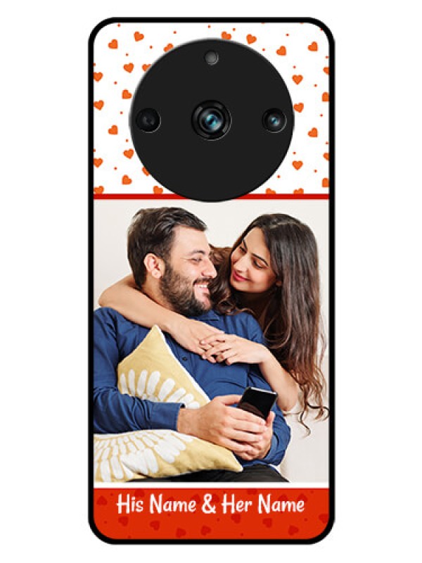 Custom Realme 11 Pro Plus 5G Custom Glass Phone Case - Orange Love Symbol Design
