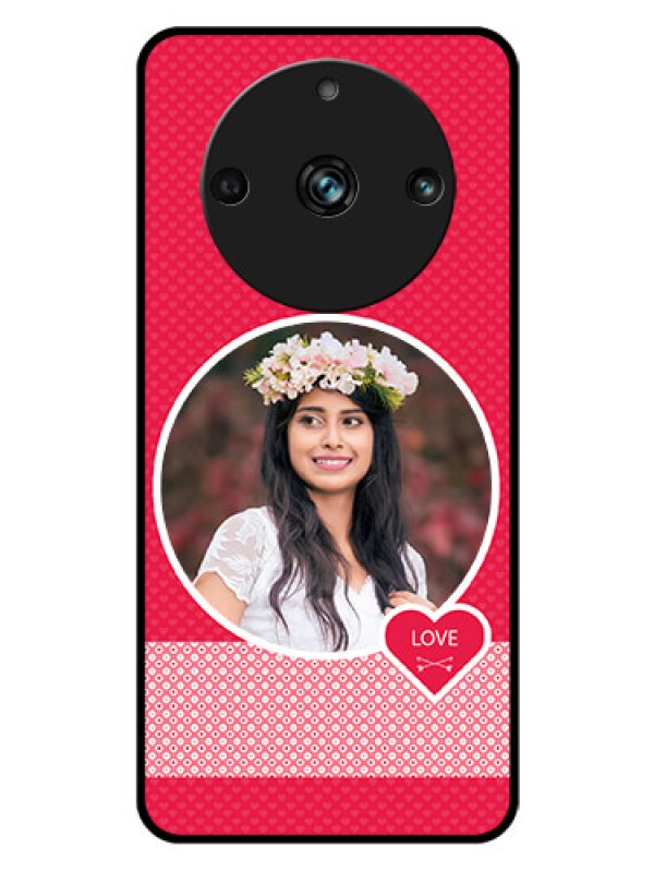 Custom Realme 11 Pro Plus 5G Personalised Glass Phone Case - Pink Pattern Design