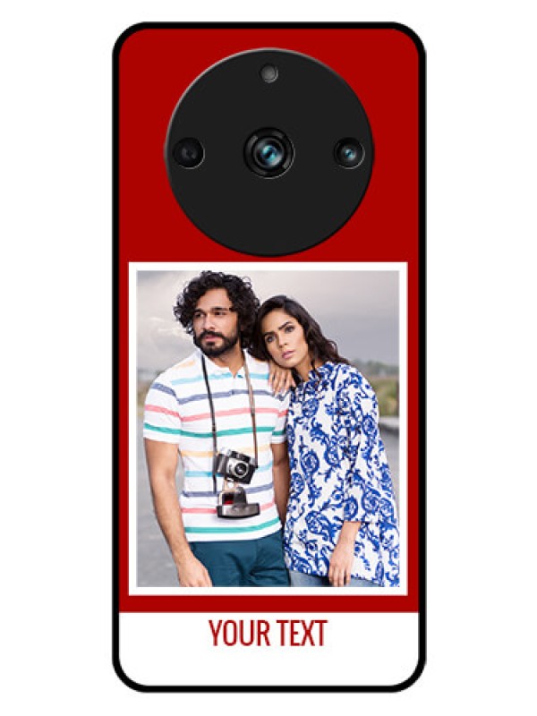 Custom Realme 11 Pro Plus 5G Personalized Glass Phone Case - Simple Red Color Design