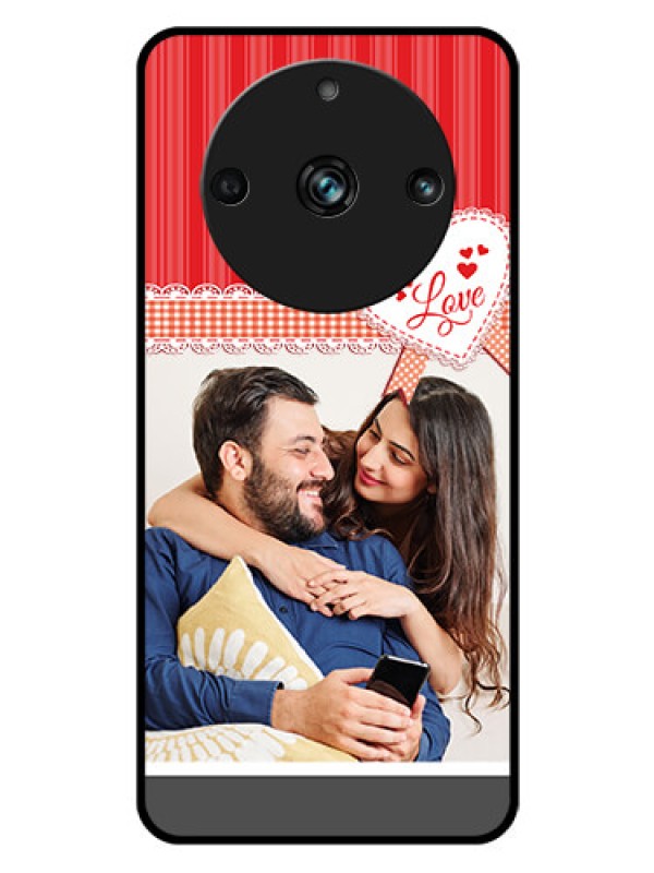 Custom Realme 11 Pro Plus 5G Custom Glass Mobile Case - Red Love Pattern Design