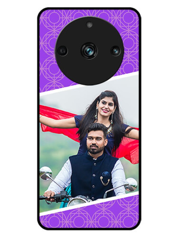 Custom Realme 11 Pro Plus 5G Custom Glass Phone Case - Violet Pattern Design
