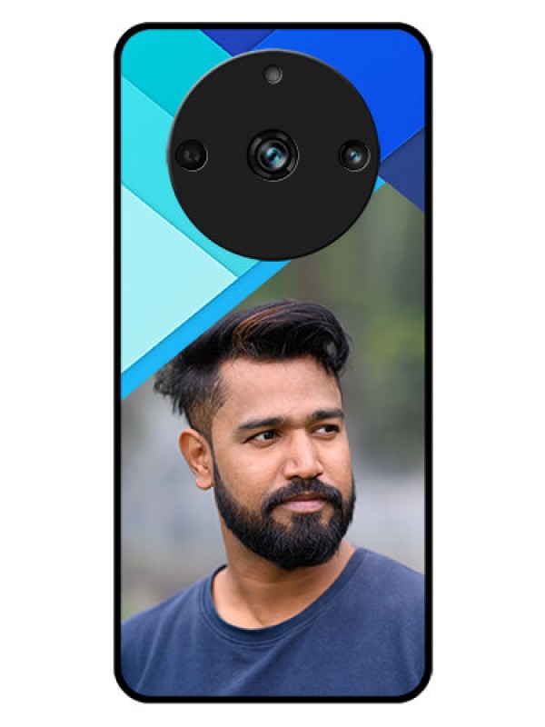Custom Realme 11 Pro Plus 5G Custom Glass Phone Case - Blue Pattern Design