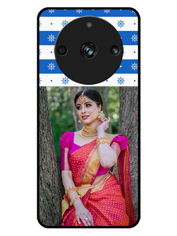 Custom Realme 11 Pro Plus 5G Photo Printing on Glass Case - Snow Pattern Design