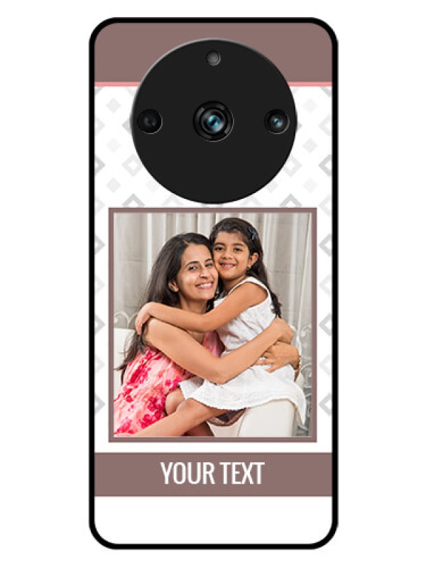 Custom Realme 11 Pro Plus 5G Photo Printing on Glass Case - Simple Diamond Design