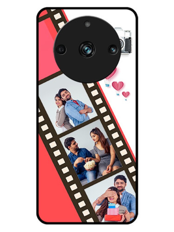 Custom Realme 11 Pro Plus 5G Personalized Glass Phone Case - 3 Image Holder with Film Reel