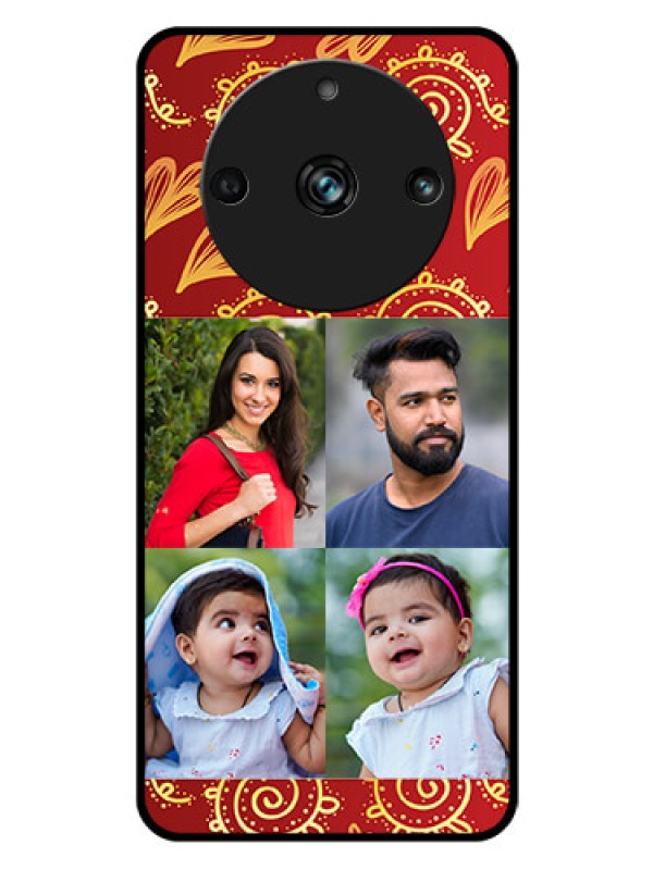 Custom Realme 11 Pro Plus 5G Photo Printing on Glass Case - 4 Image Traditional Design