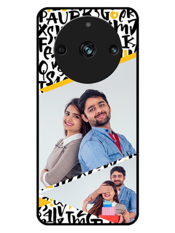 Custom Realme 11 Pro Plus 5G Custom Glass Mobile Case - Letters Pattern Design