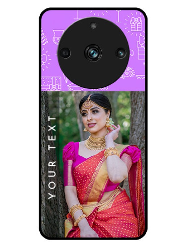 Custom Realme 11 Pro Plus 5G Custom Glass Mobile Case - Birthday Icons Design