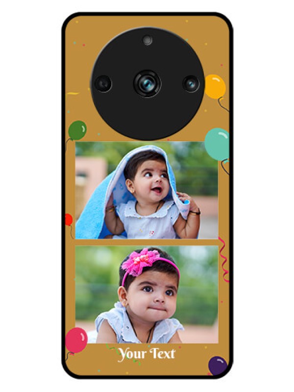 Custom Realme 11 Pro Plus 5G Personalized Glass Phone Case - Image Holder with Birthday Celebrations Design