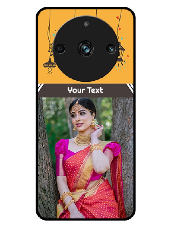 Custom Realme 11 Pro Plus 5G Custom Glass Mobile Case - with Family Picture and Icons