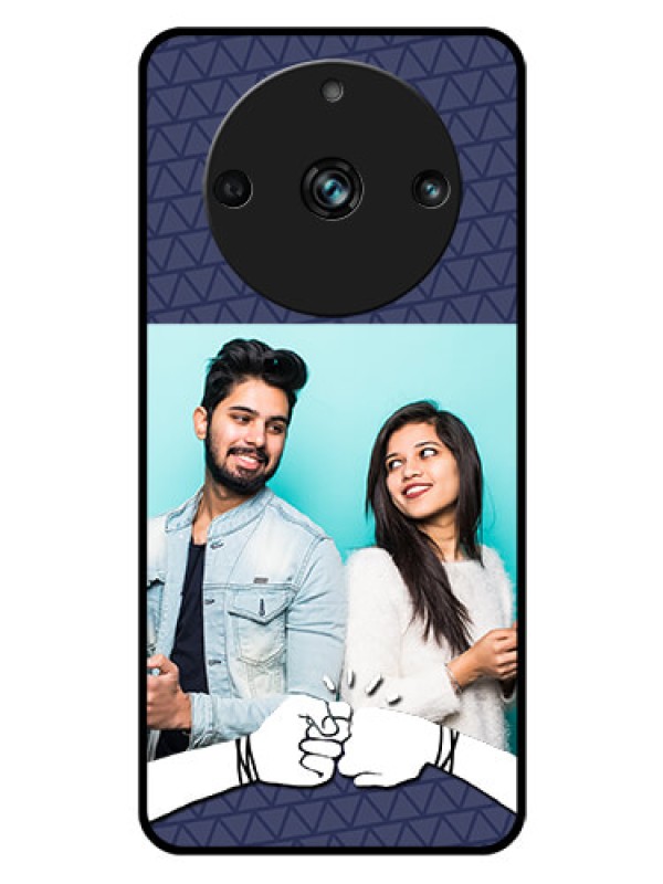 Custom Realme 11 Pro Plus 5G Photo Printing on Glass Case - with Best Friends Design