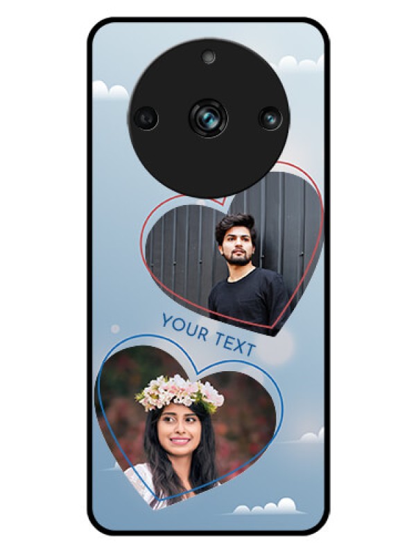 Custom Realme 11 Pro Plus 5G Custom Glass Mobile Case - Blue Color Couple Design