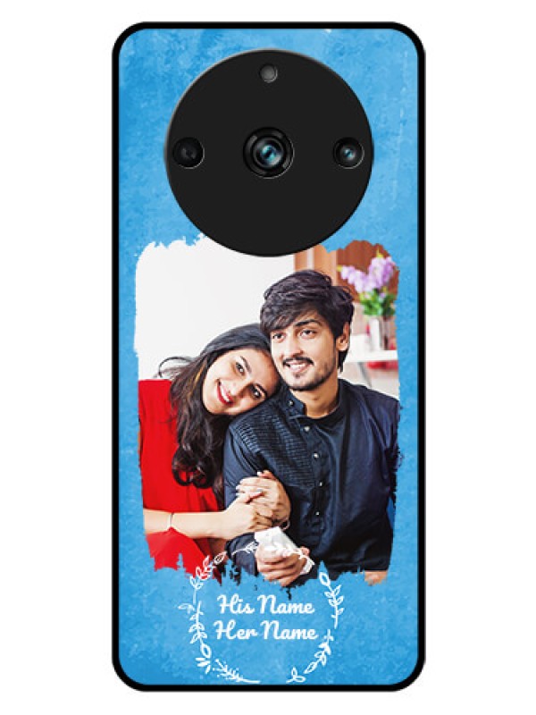 Custom Realme 11 Pro Plus 5G Custom Glass Phone Case - Blue Color Vintage Design