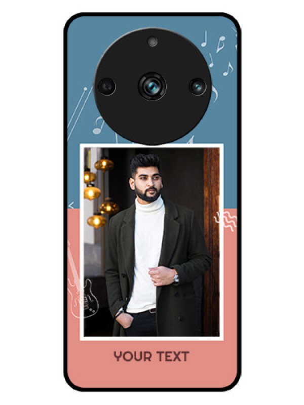 Custom Realme 11 Pro Plus 5G Photo Printing on Glass Case - with Color Musical Note Design