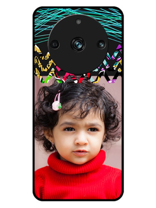 Custom Realme 11 Pro Plus 5G Personalized Glass Phone Case - Neon Abstract Design
