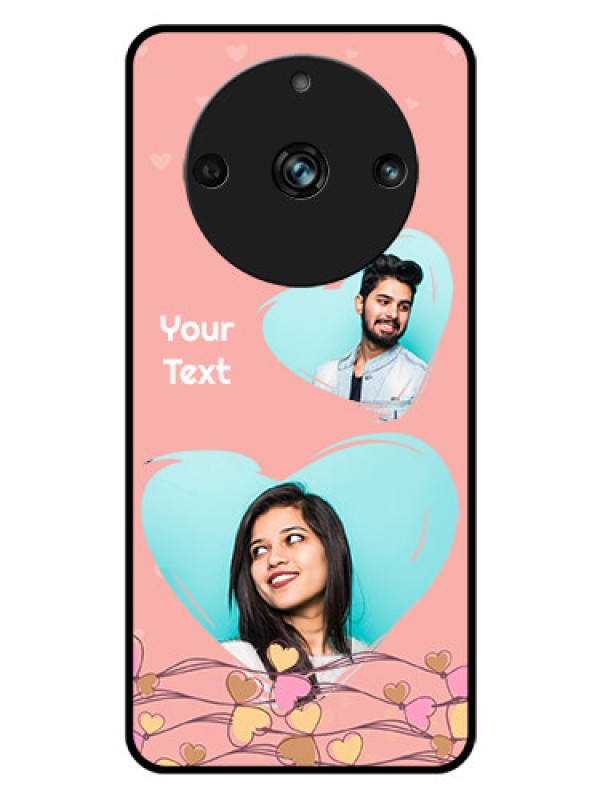 Custom Realme 11 Pro Plus 5G Custom Glass Mobile Case - Love Doodle Design