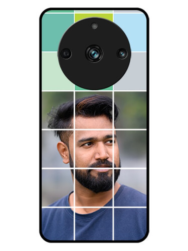 Custom Realme 11 Pro Plus 5G Photo Printing on Glass Case - with white box pattern