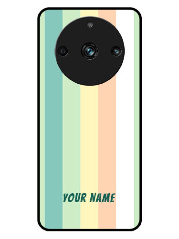 Custom Realme 11 Pro Plus 5G Photo Printing on Glass Case - Multi-colour Stripes Design