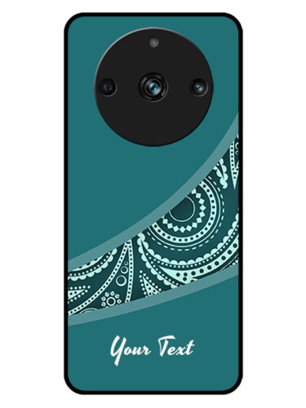Custom Realme 11 Pro Plus 5G Photo Printing on Glass Case - semi visible floral Design