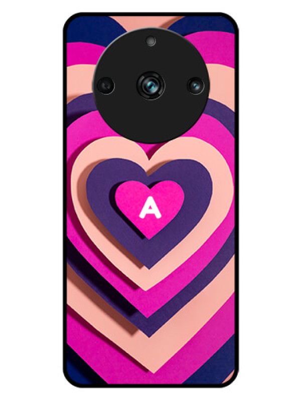 Custom Realme 11 Pro Plus 5G Custom Glass Mobile Case - Cute Heart Pattern Design