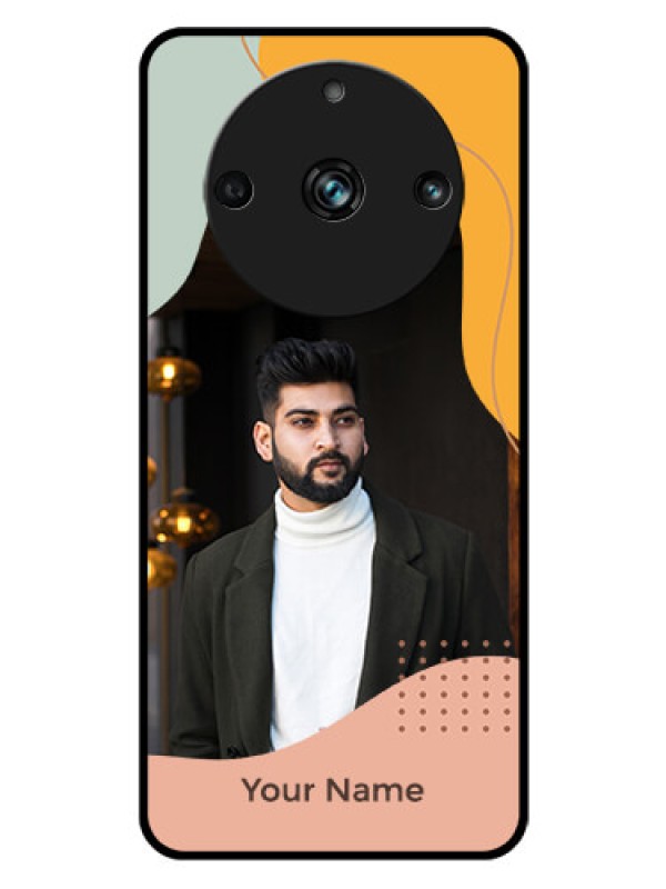 Custom Realme 11 Pro Plus 5G Personalized Glass Phone Case - Tri-coloured overlay design