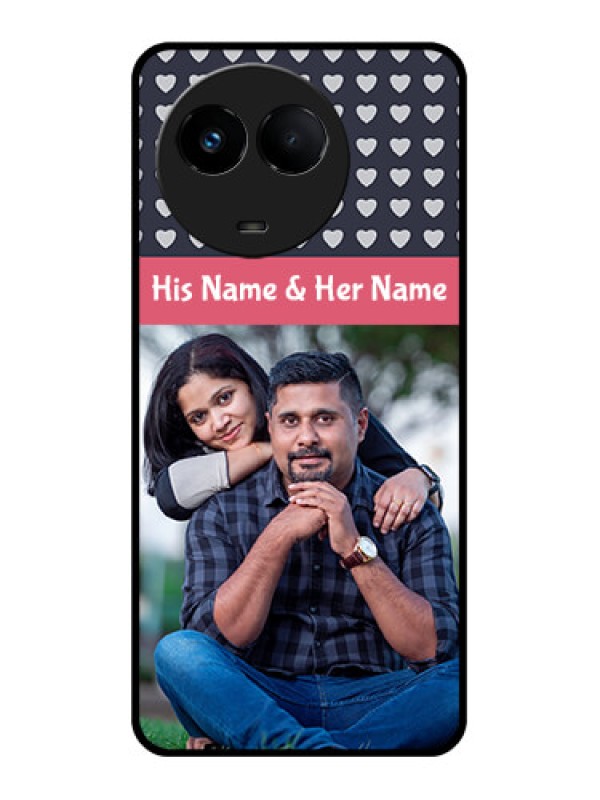 Custom Realme 11x 5G Custom Glass Mobile Case - Love Symbols Design