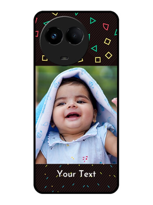 Custom Realme 11x 5G Custom Glass Phone Case - with confetti birthday design