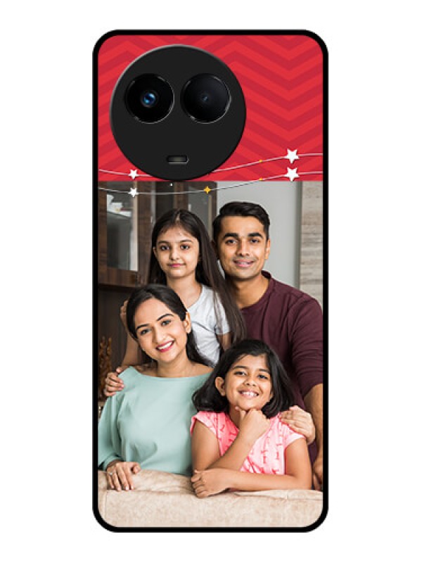Custom Realme 11x 5G Personalized Glass Phone Case - Happy Family Design
