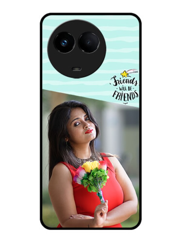 Custom Realme 11x 5G Custom Glass Phone Case - Friends Picture Icon Design
