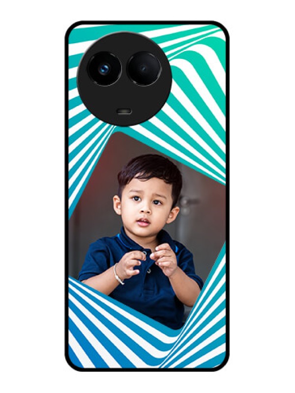 Custom Realme 11x 5G Personalized Glass Phone Case - Abstract Spiral Design