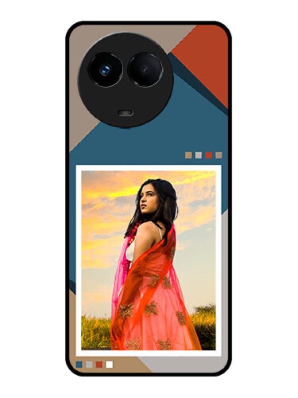 Custom Realme 11x 5G Personalized Glass Phone Case - Retro color pallet Design