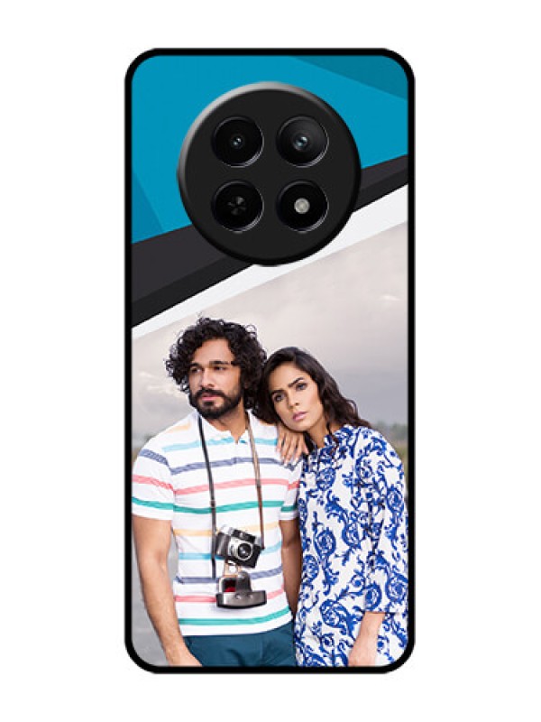 Custom Realme 12 5G Custom Glass Phone Case - Simple Pattern Photo Upload Design
