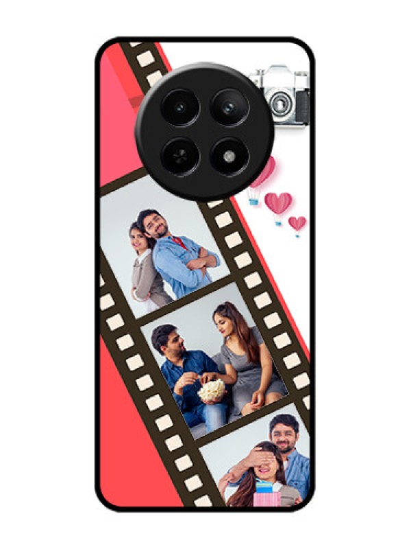 Custom Realme 12 5G Custom Glass Phone Case - 3 Image Holder With Film Reel