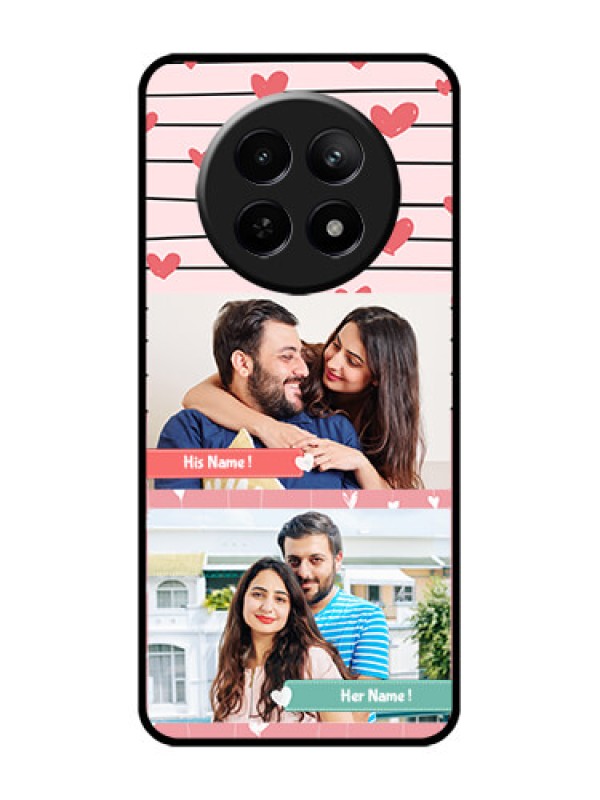 Custom Realme 12 5G Custom Glass Phone Case - Photo With Heart Design