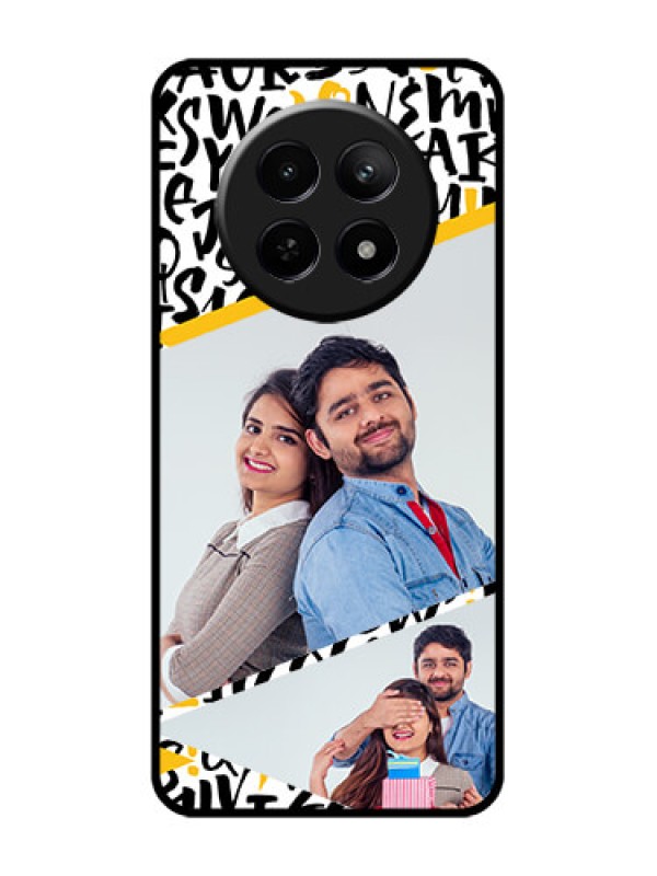 Custom Realme 12 5G Custom Glass Phone Case - Letters Pattern Design
