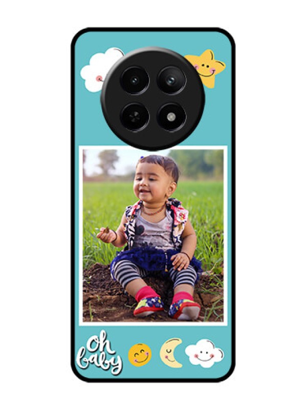 Custom Realme 12 5G Custom Glass Phone Case - Smiley Kids Stars Design